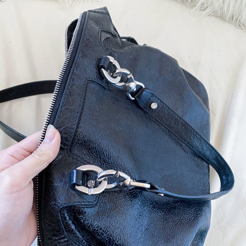 nwot Celine vintage leather hobo bag chain fabric - Picture 6 of 11